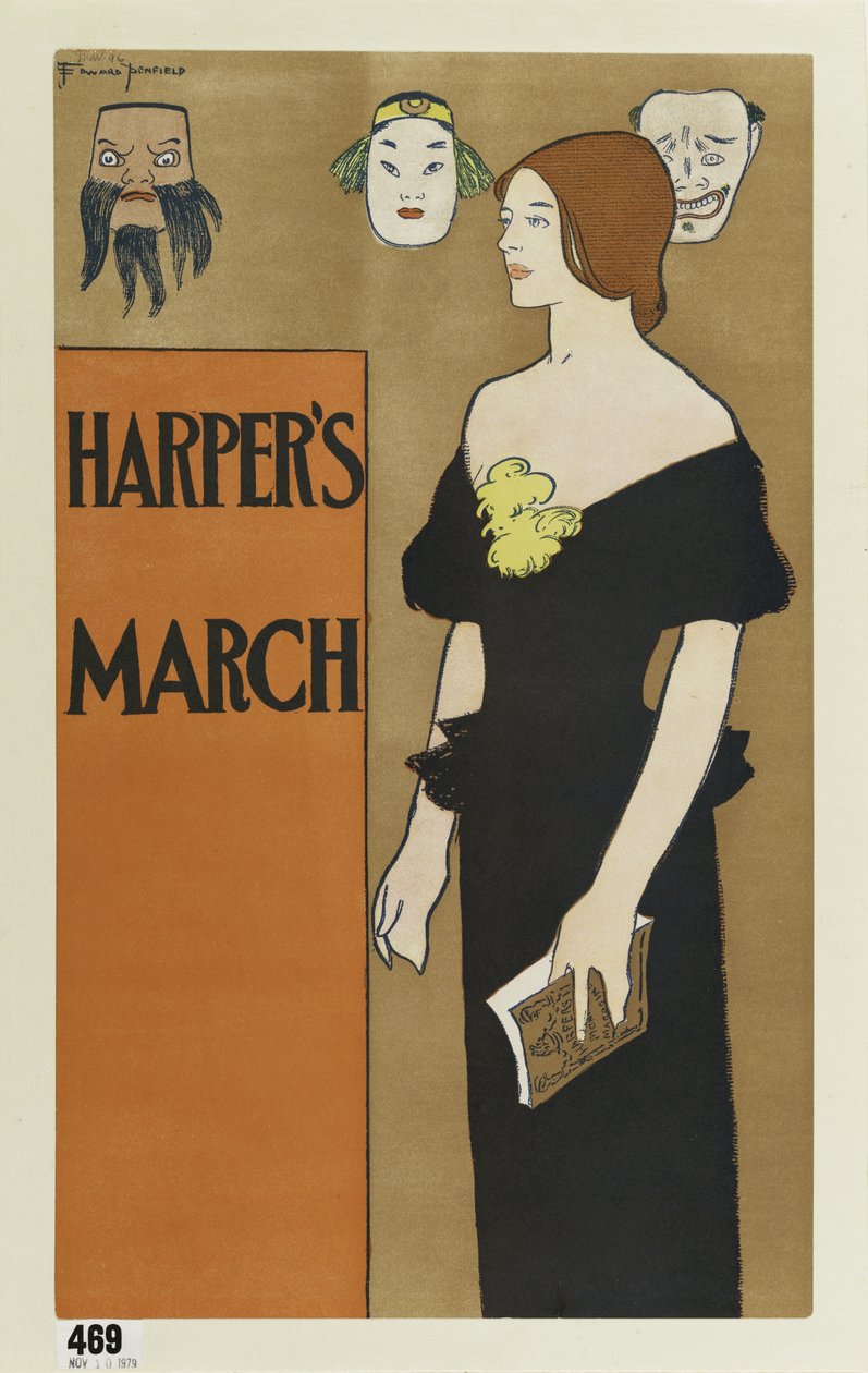 Plakát s reklamou na časopis Harpers, březen 1896 od Edward Penfield