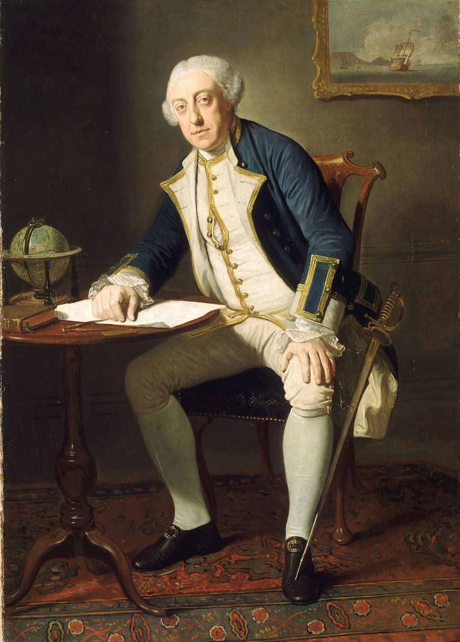 Kapitán Philip Affleck (1726-99) od Edward Penny