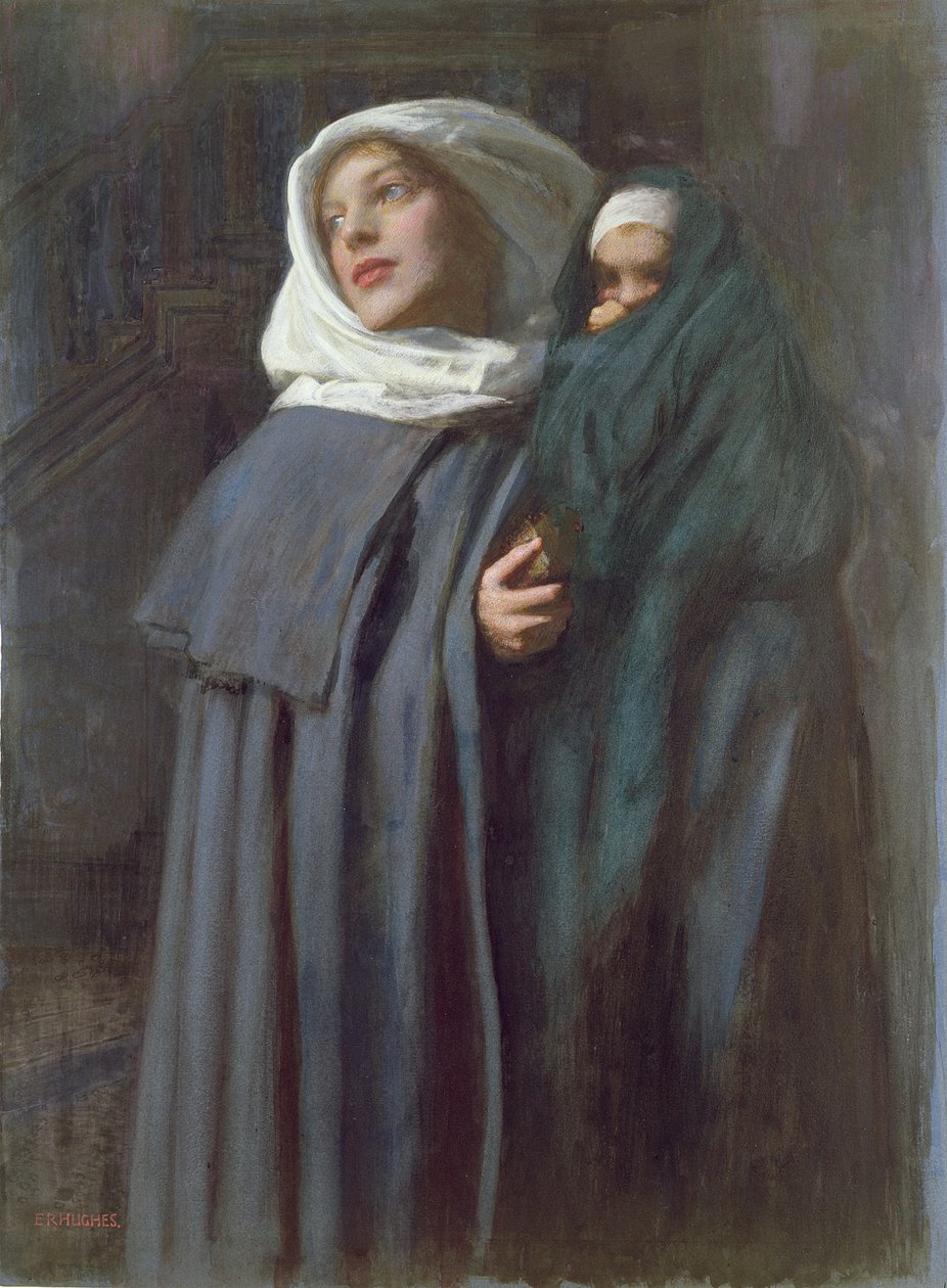 matka a dítě (wc) od Edward Robert Hughes