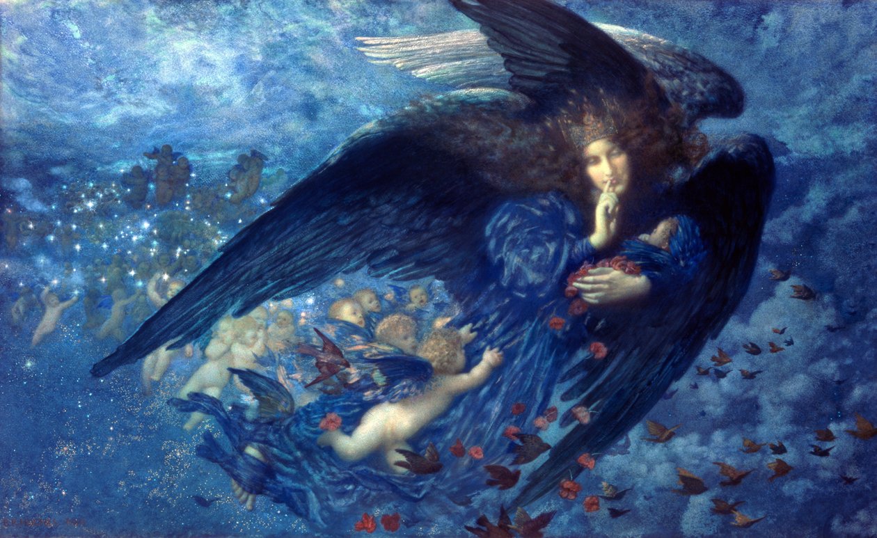 Noc s jejím vlakem hvězd od Edward Robert Hughes