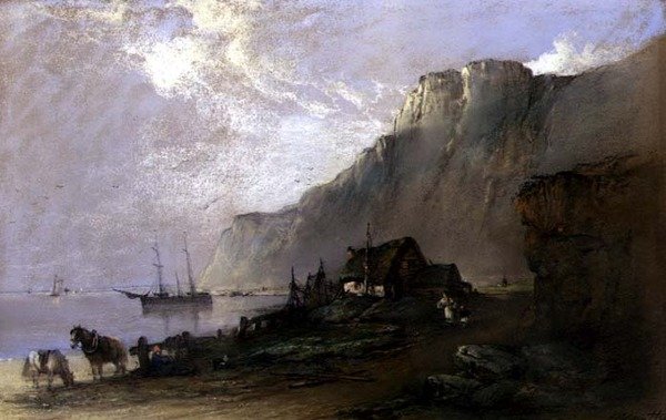 Pobřežní scéna (pastel na papíře) od Edward Robert Smythe