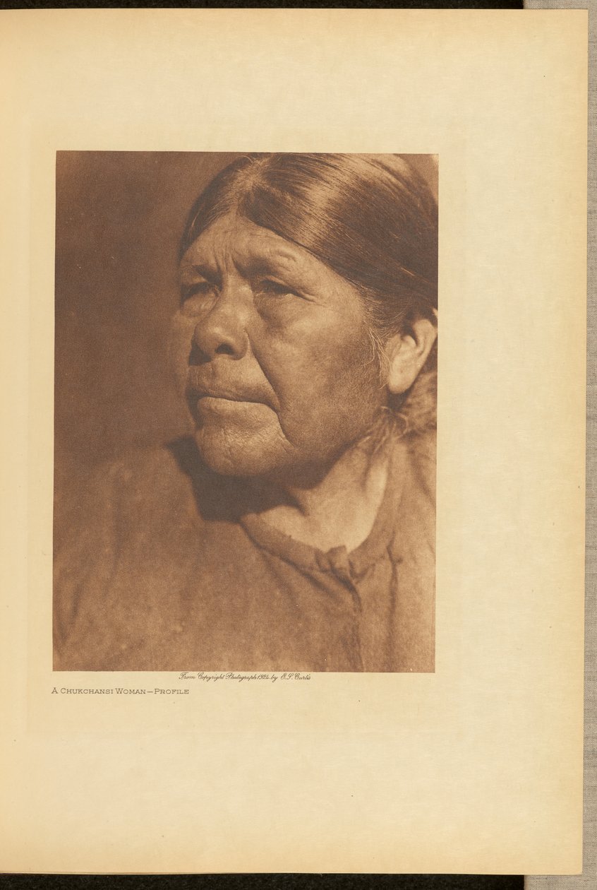 A Chukchansi Woman - Profil od Edward S. Curtis