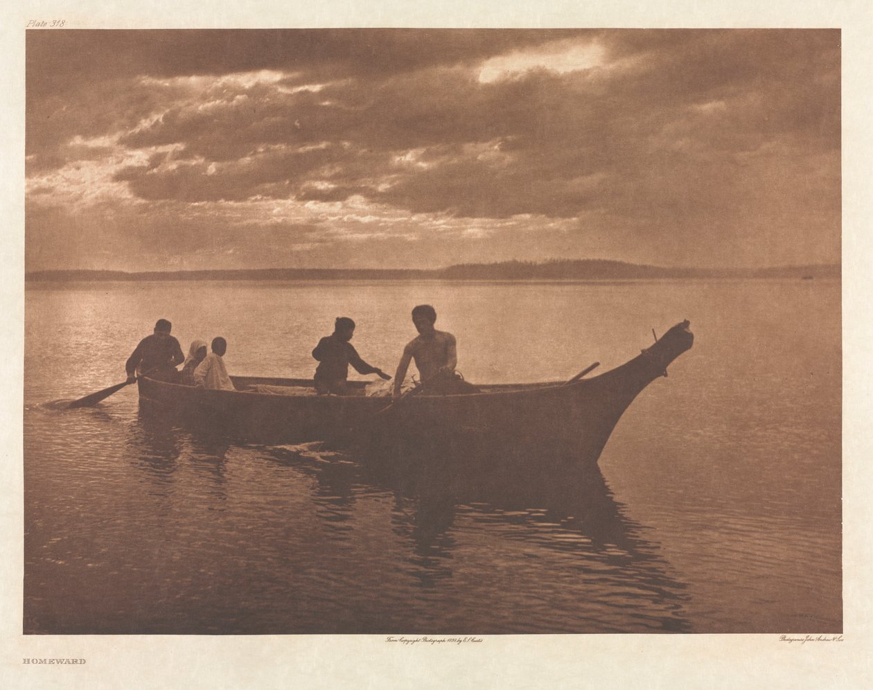 Portfolio IX, Plate 318: Homeward od Edward S. Curtis