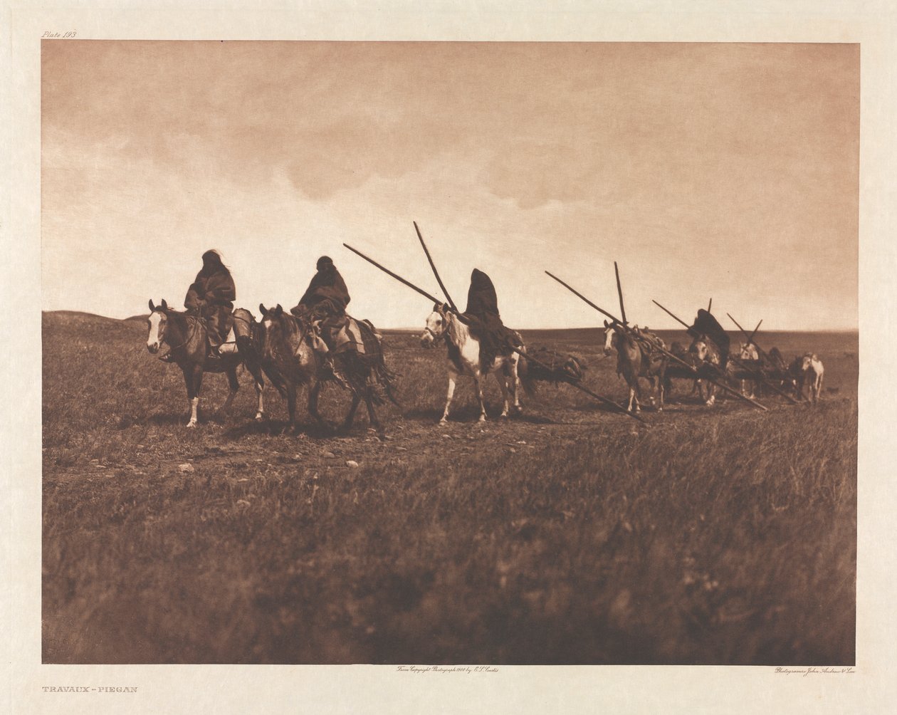Portfolio VI, deska 193: Works--Piegan od Edward S. Curtis