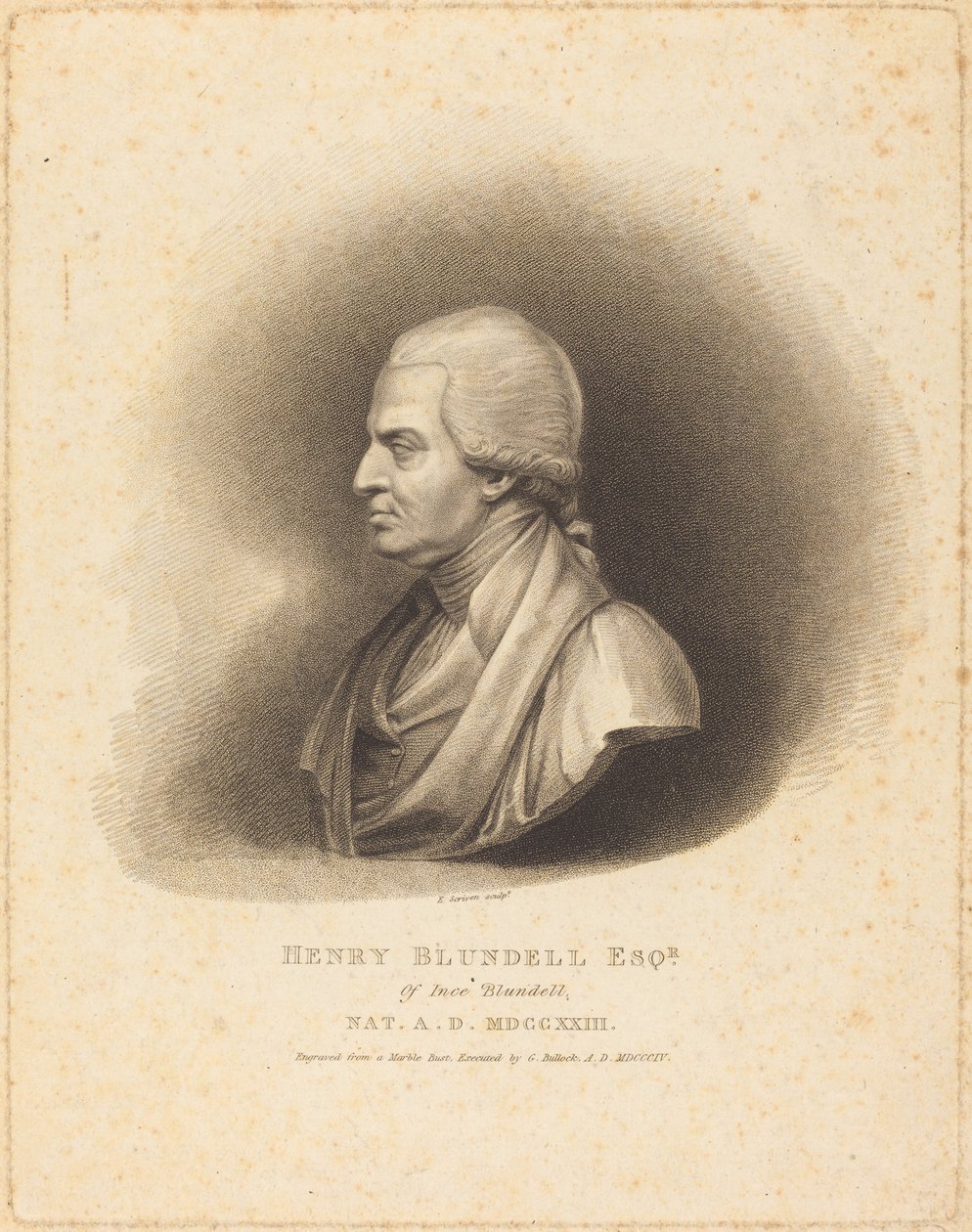 Henry Blundell od Edward Scriven after George Bullock