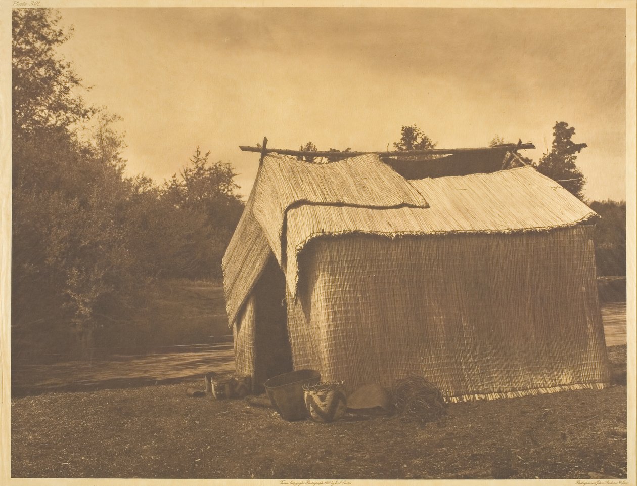 A Mat House - Skokomish, 1912. od Edward Sheriff Curtis