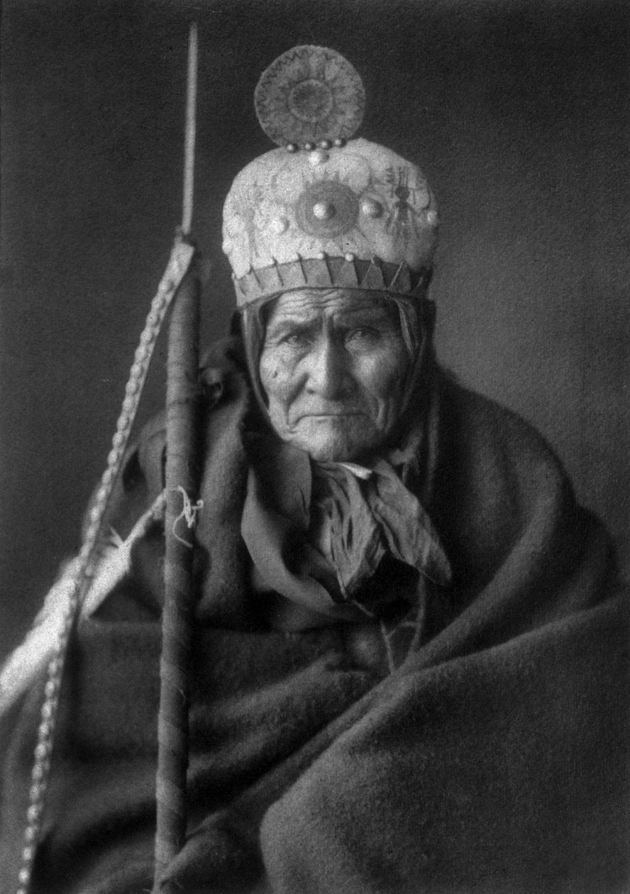 Geronimo (1829-1909) vůdce Apačů od Edward Sheriff Curtis