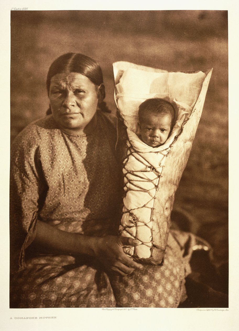 Komančská matka od Edward Sheriff Curtis