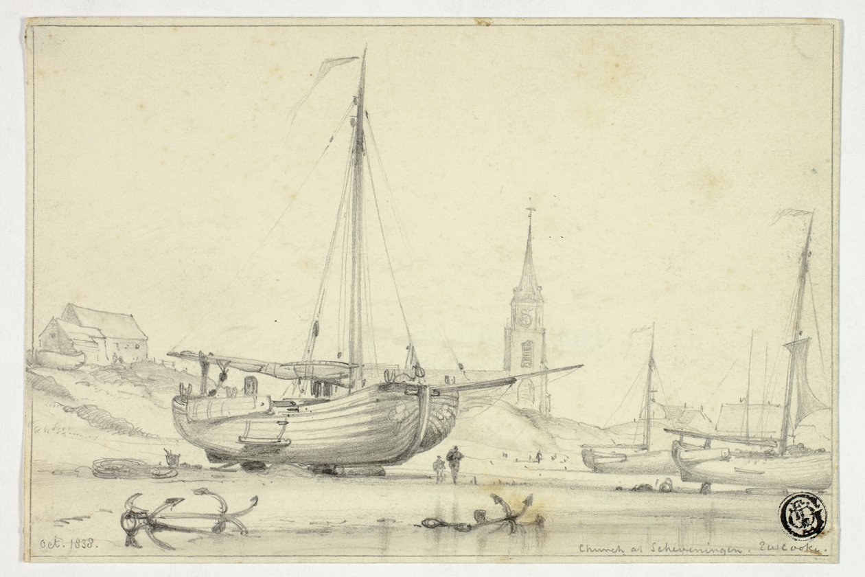 Kostel v Scheveningenu od Edward William Cooke