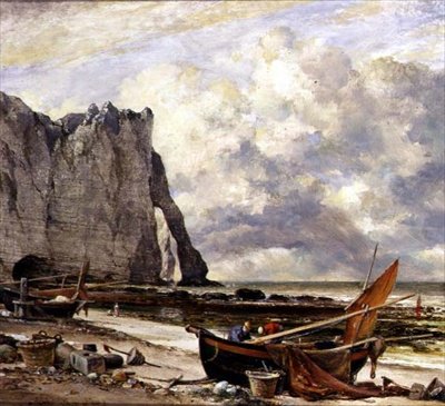 Etretat, Pláž s Arch od Edward William Cooke