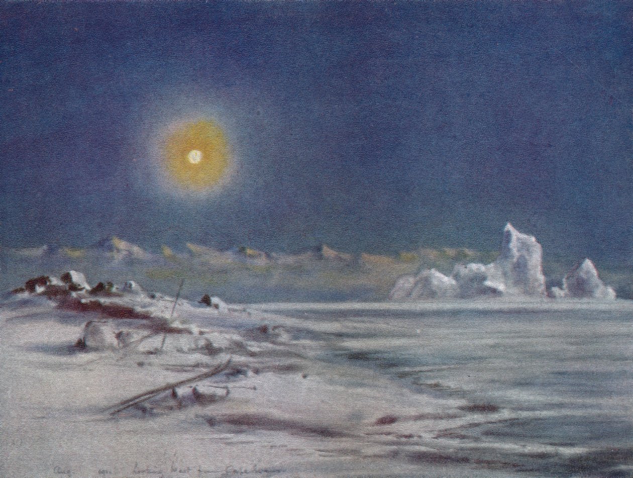 Pohled na západ z Cape Evans, 1911, 1913 od Charles Edward Wilson