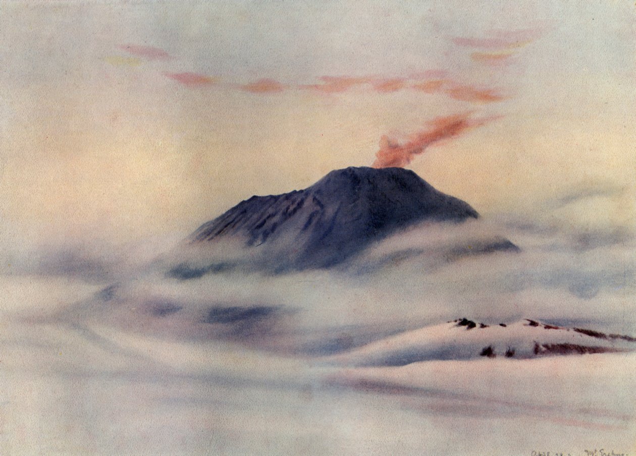 Mount Erebus, c1911, 1913. od Charles Edward Wilson