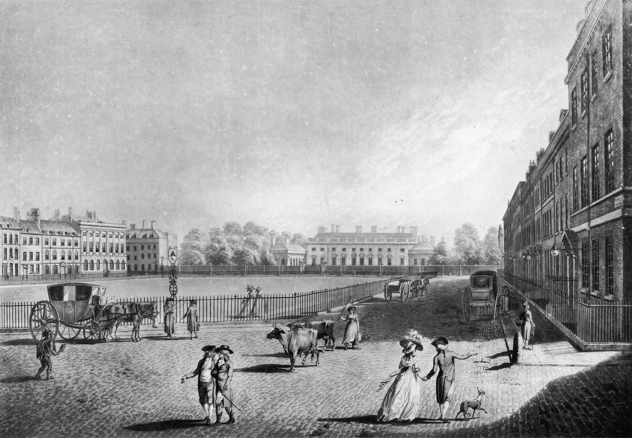 Pohled na Bloomsbury Square, 1787 od Edward (after) Dayes