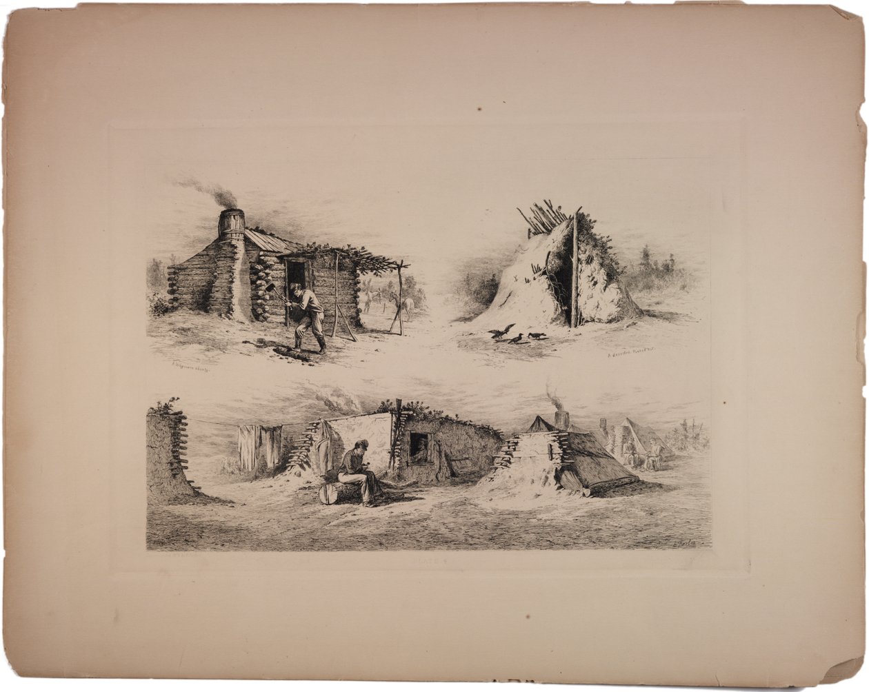 Vagónská chata, 1876 od Edwin Austin Forbes