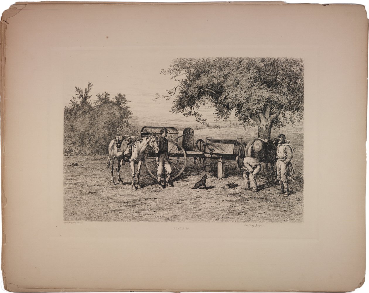 Armádní kovárna, 1876 od Edwin Austin Forbes