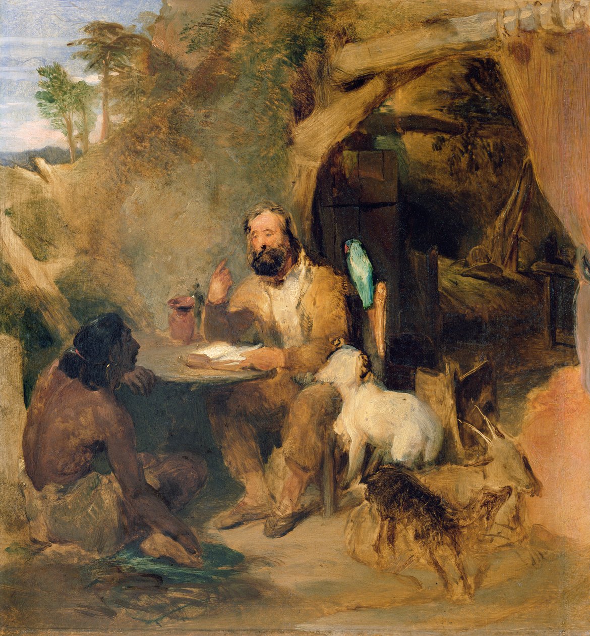 Robinson Crusoe, 1827 od Edwin Landseer