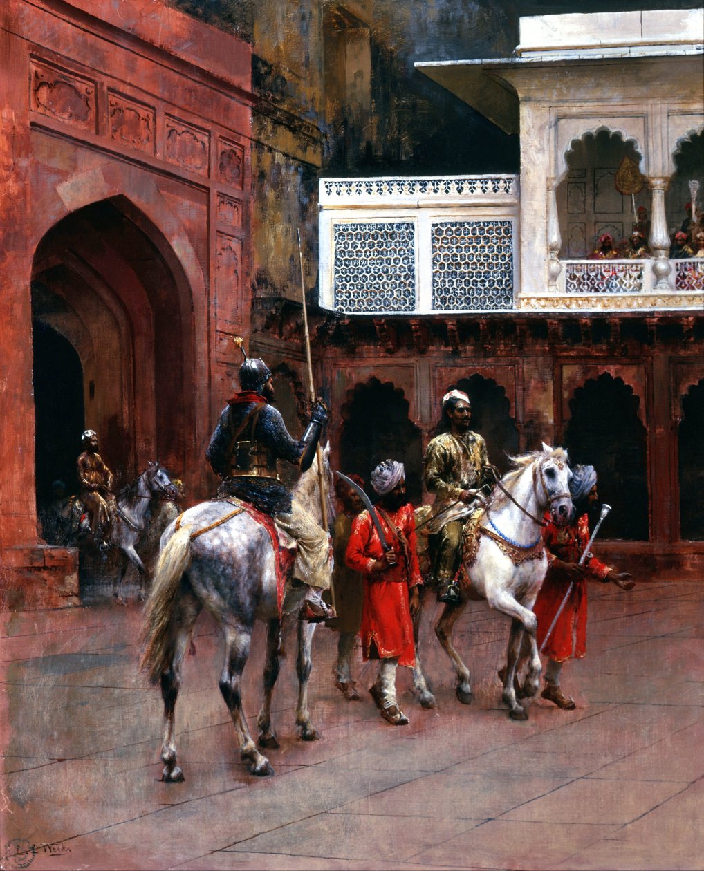 Indický princ, palác Agra od Edwin Lord Weeks
