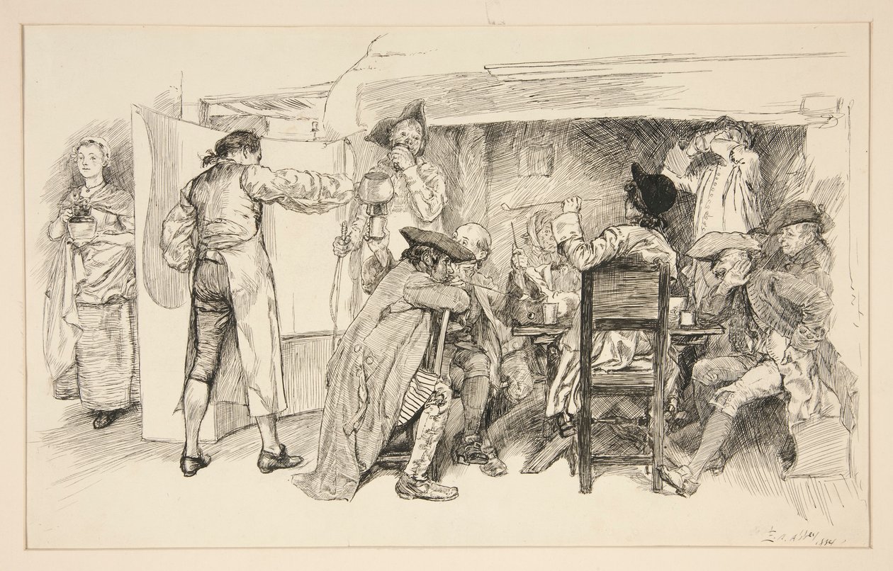 Pokoj An Ale House - od Edwin Austin Abbey