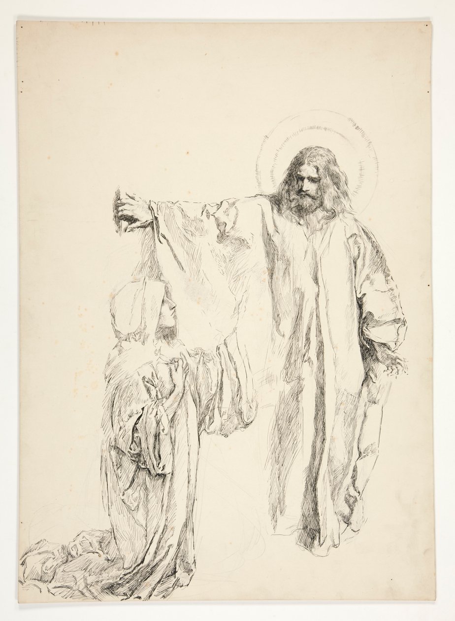 Kristus a Máří Magdalena od Edwin Austin Abbey