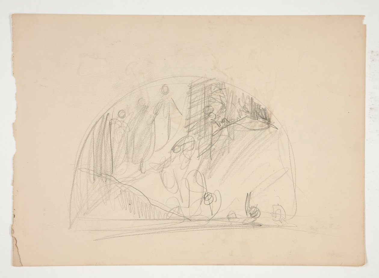 Studie kompozice pro od Edwin Austin Abbey
