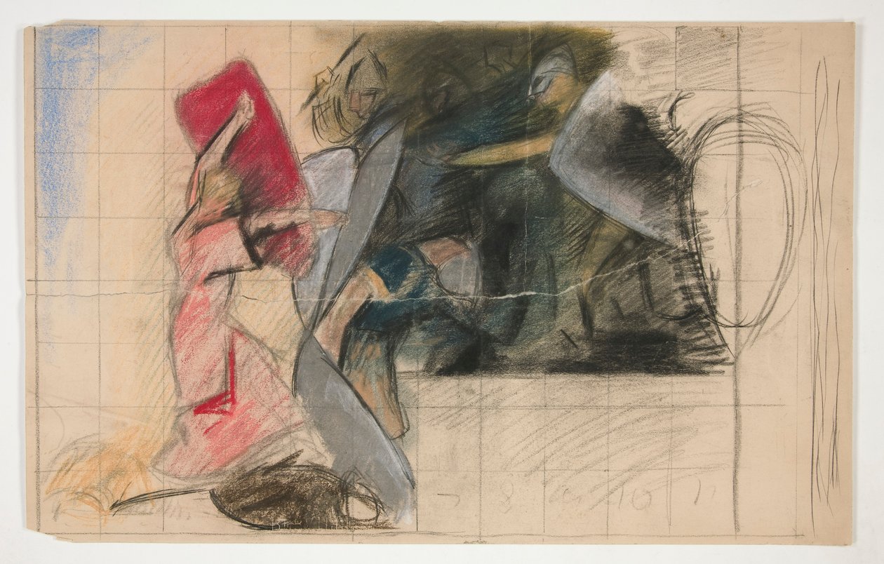 Studie kompozice pro od Edwin Austin Abbey
