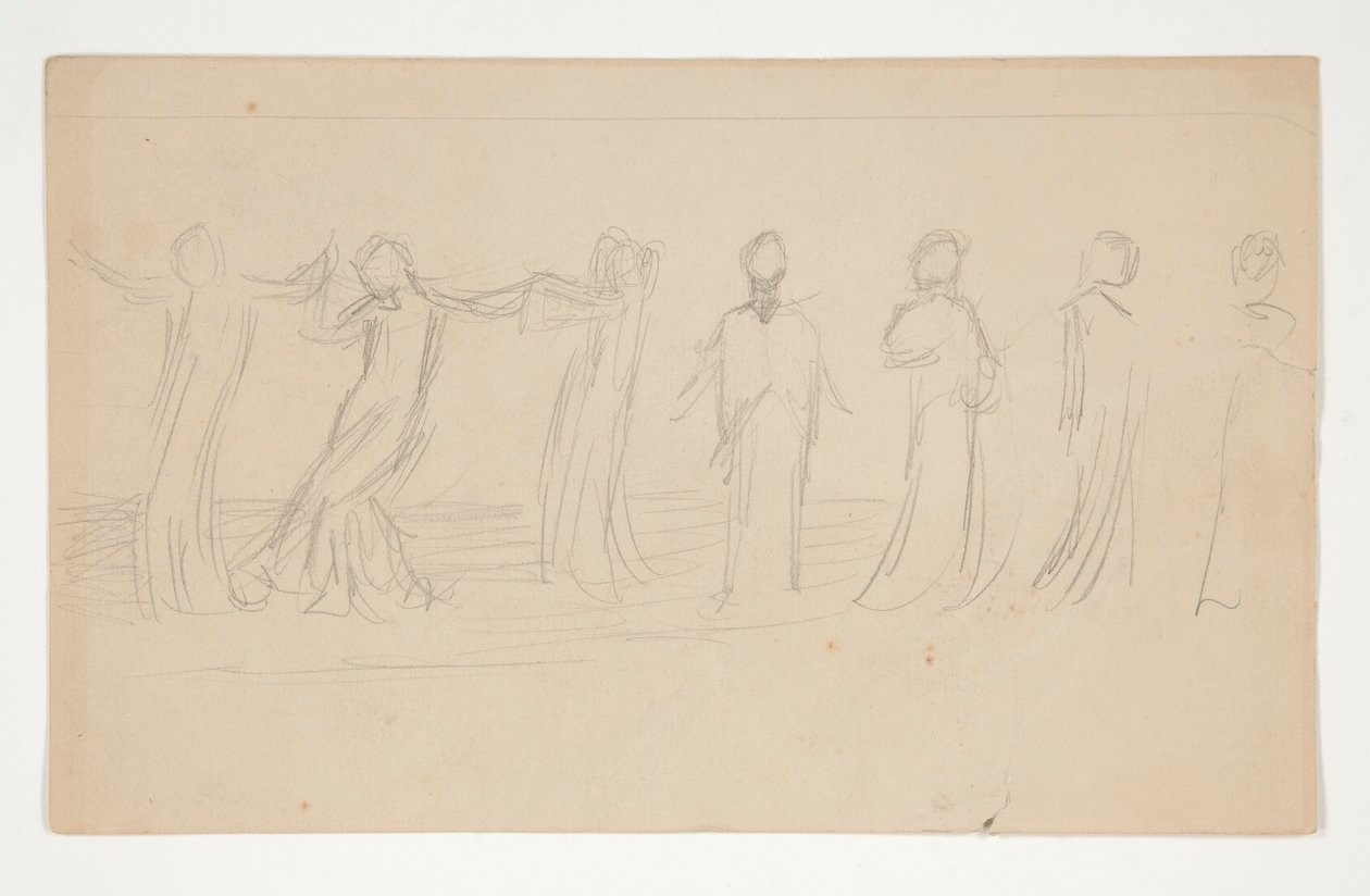 Studie kompozice pro od Edwin Austin Abbey
