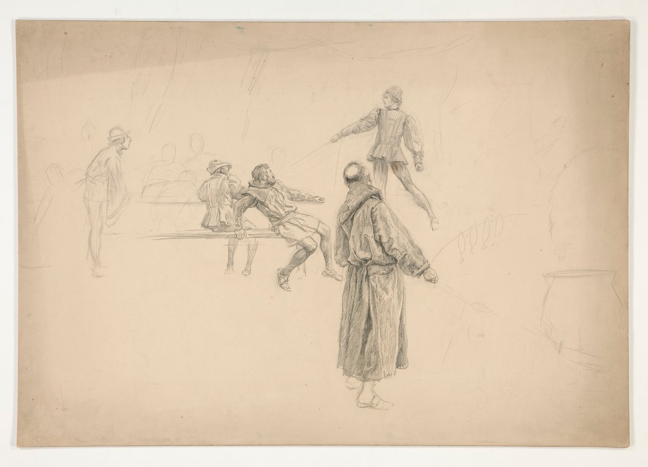 Kresba obrázku od Edwin Austin Abbey