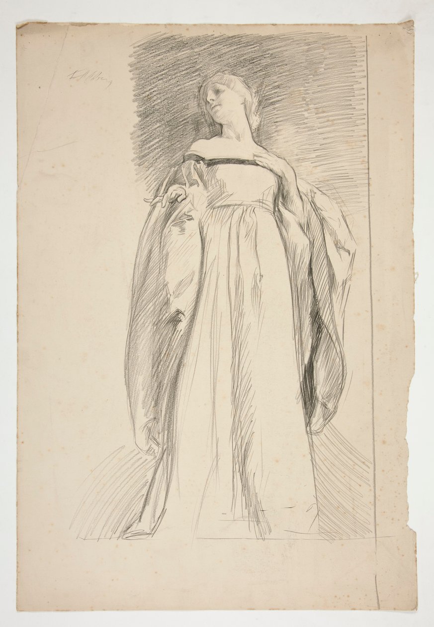 Figurální studie pro od Edwin Austin Abbey