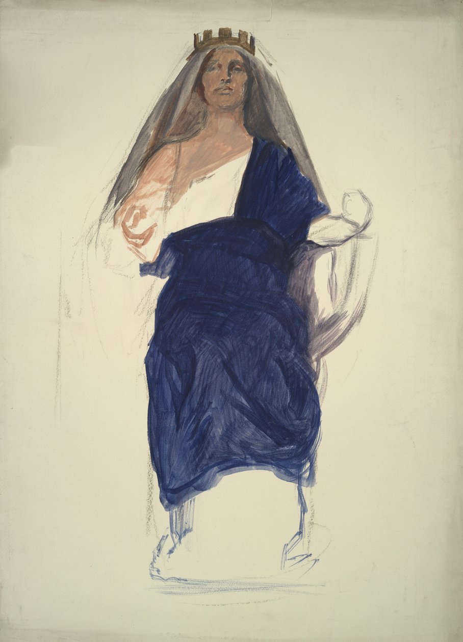 Figurální studie pro od Edwin Austin Abbey
