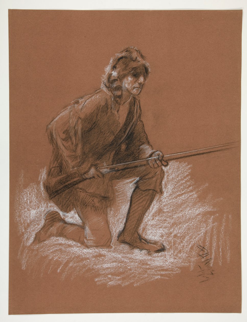 Figurální studie pro od Edwin Austin Abbey