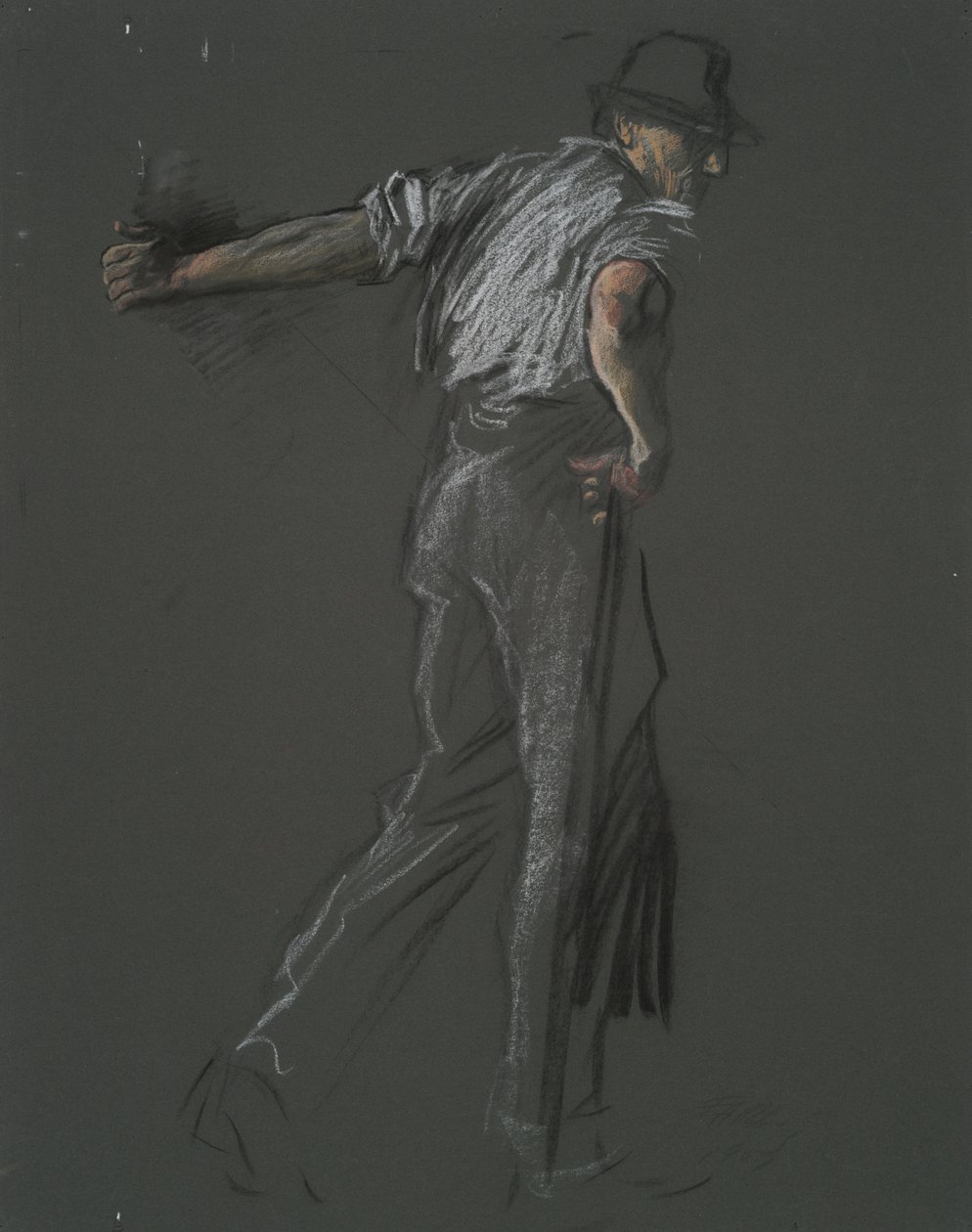 Figurální studie pro od Edwin Austin Abbey