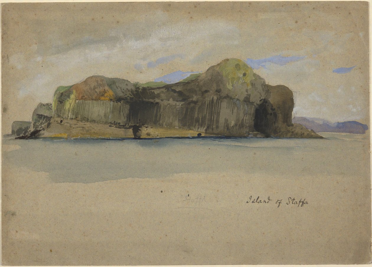Ostrov Staffa od Edwin Austin Abbey
