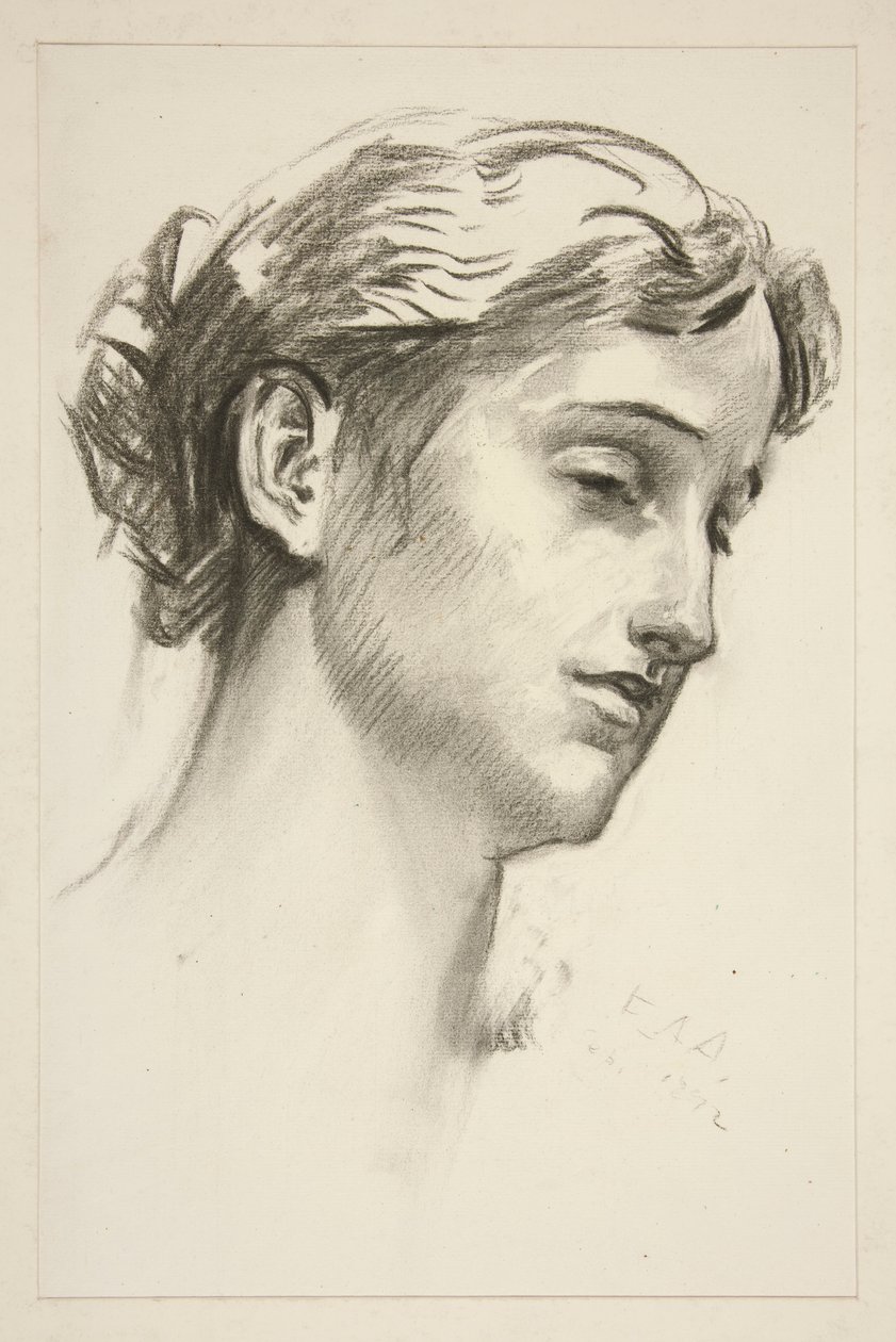 Portrét mladé ženy od Edwin Austin Abbey