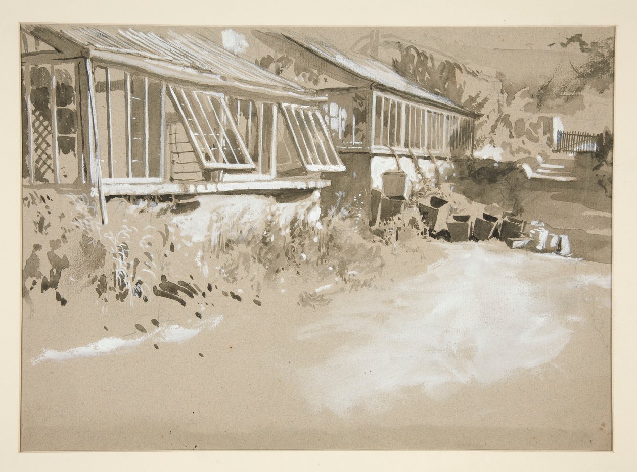 Chatrče a keře od Edwin Austin Abbey