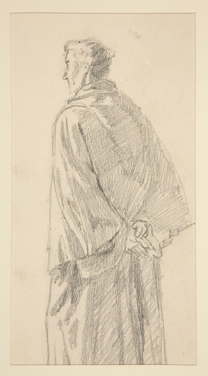 Studie muže v hábitu od Edwin Austin Abbey