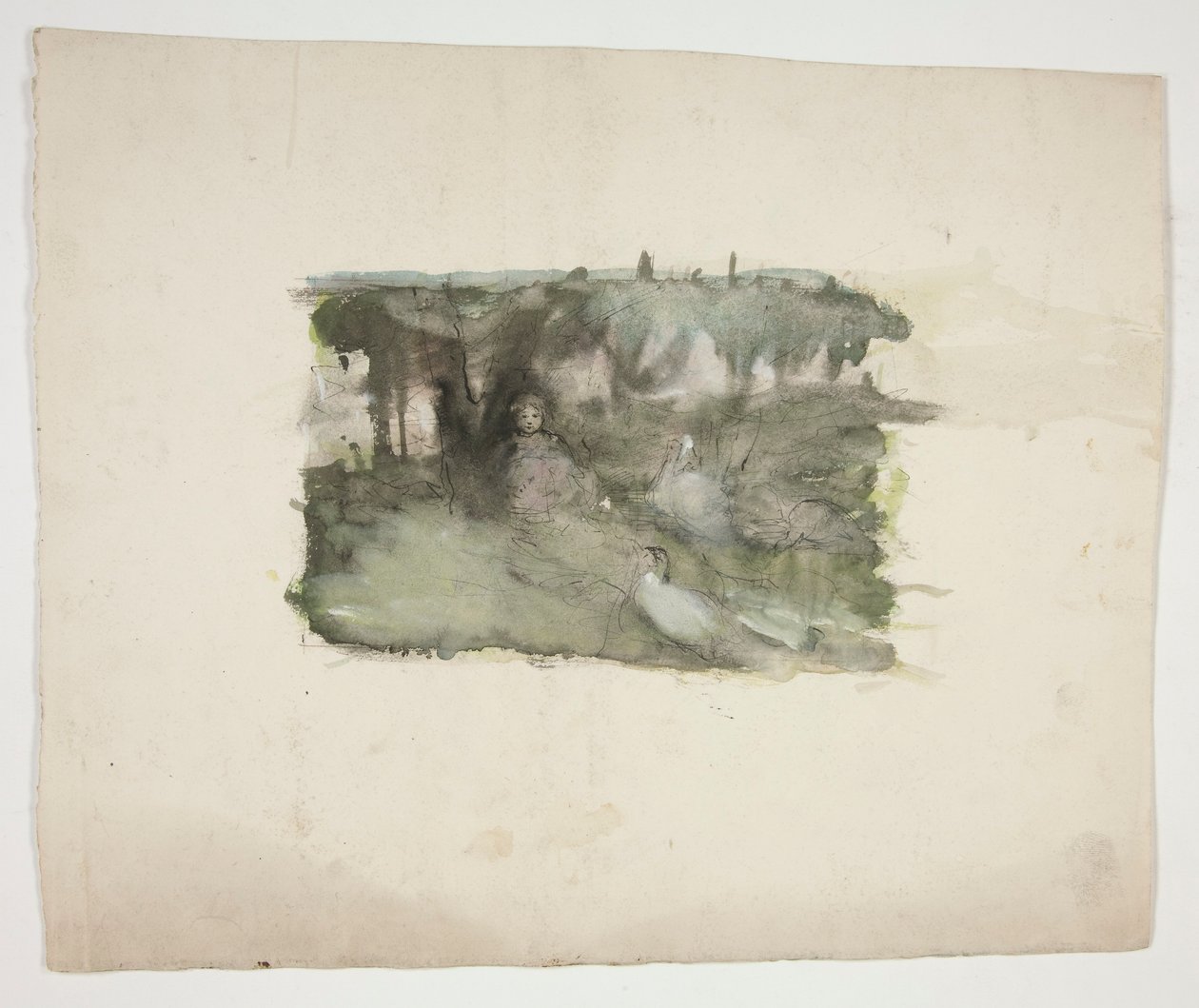 Studie husí dívky. od Edwin Austin Abbey