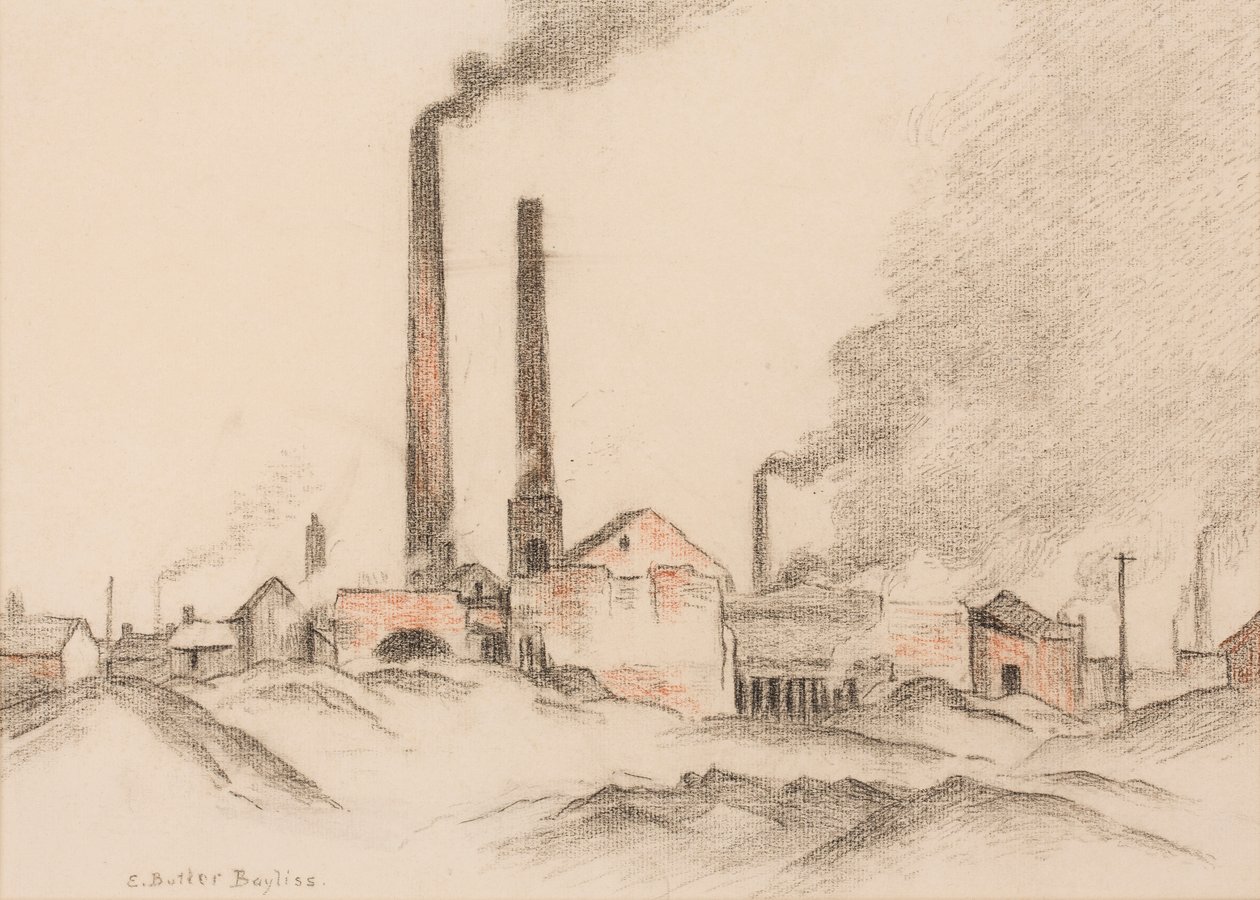 Cihelna (pastel na papíře) od Edwin Butler Bayliss