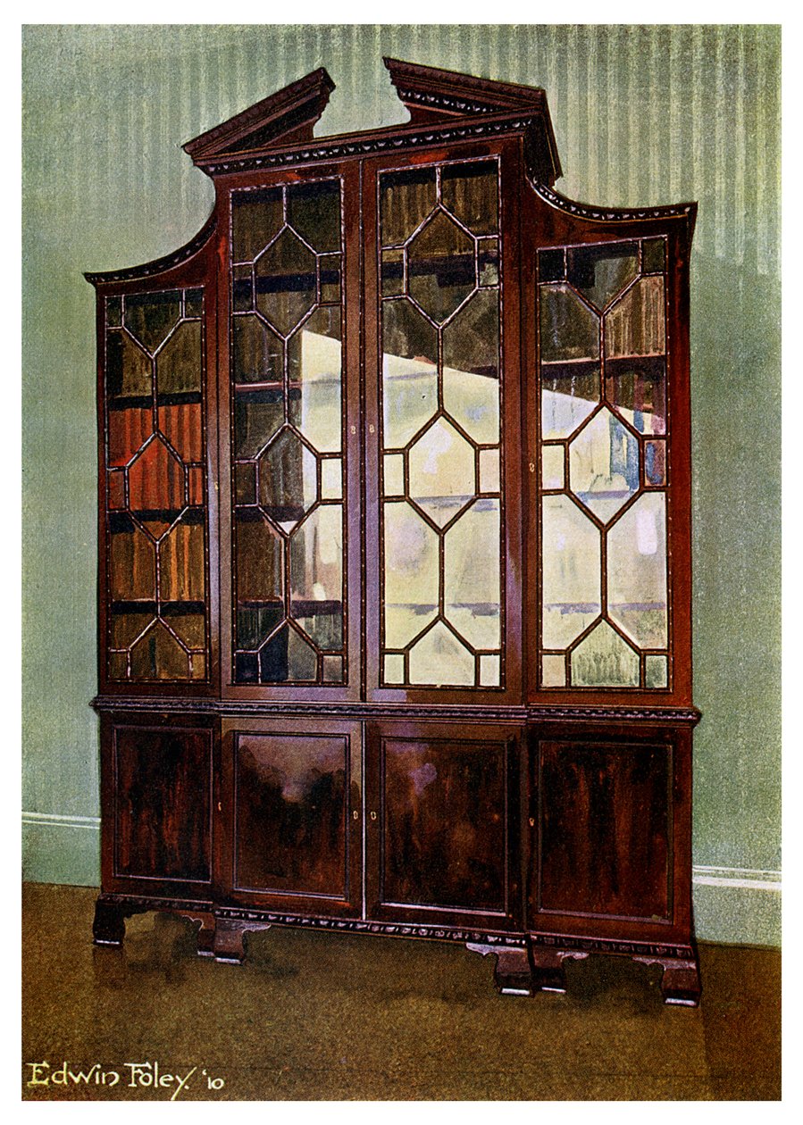 Vyřezávaná knihovna Chippendale, 1911-1912. od Edwin Foley