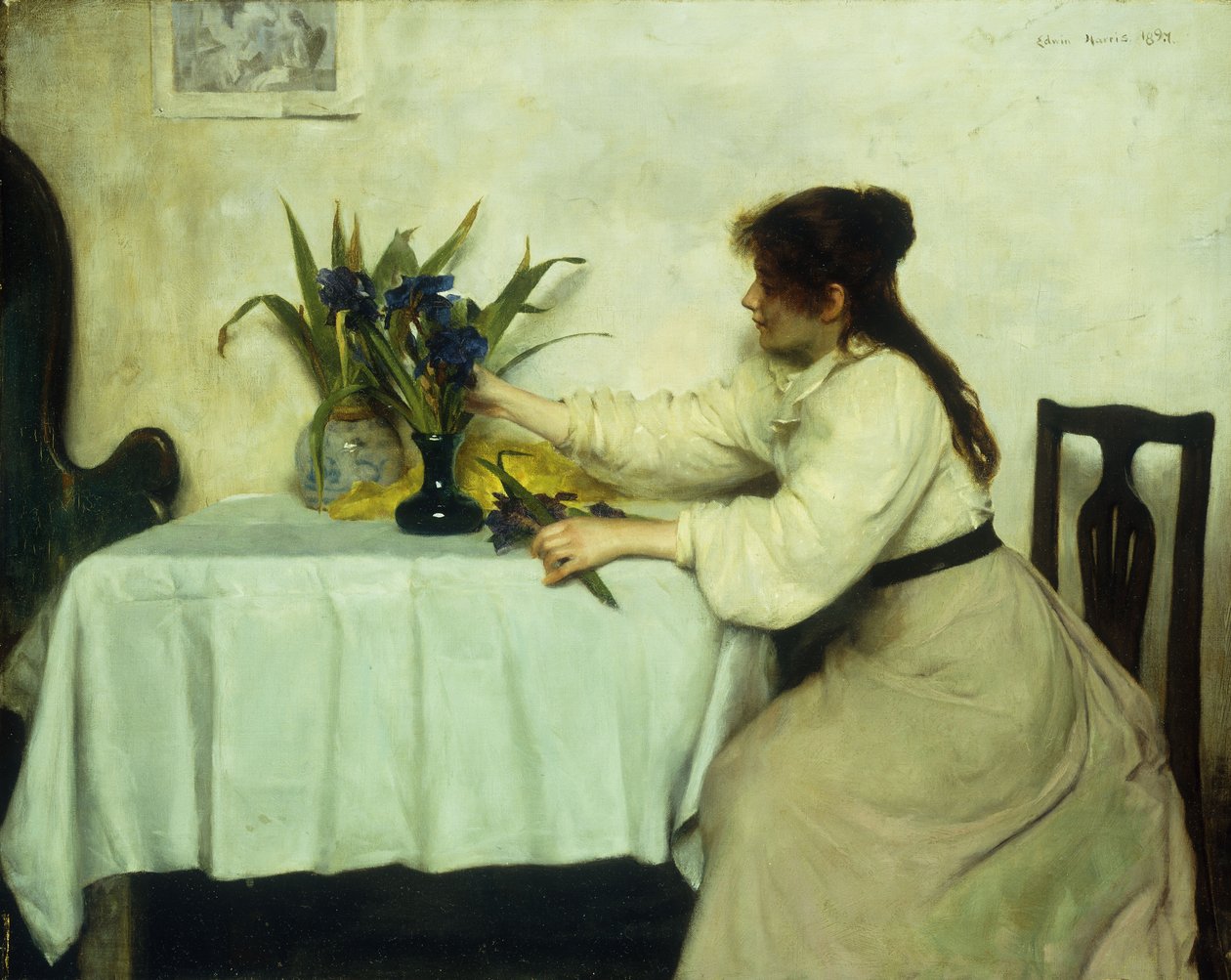 Aranžování květin, 1897 od Edwin Harris
