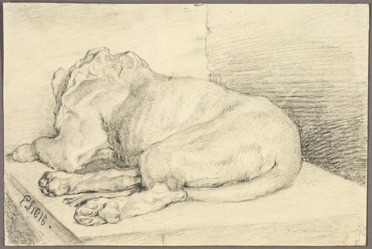 Ležící Lev, Zezadu od Edwin Henry Landseer