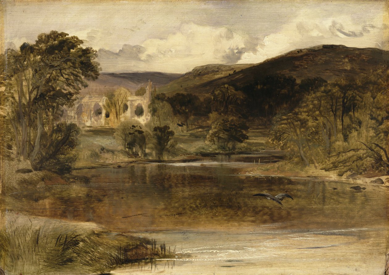 Bolton Abbey, Yorkshire (olej na panelu) od Edwin Landseer