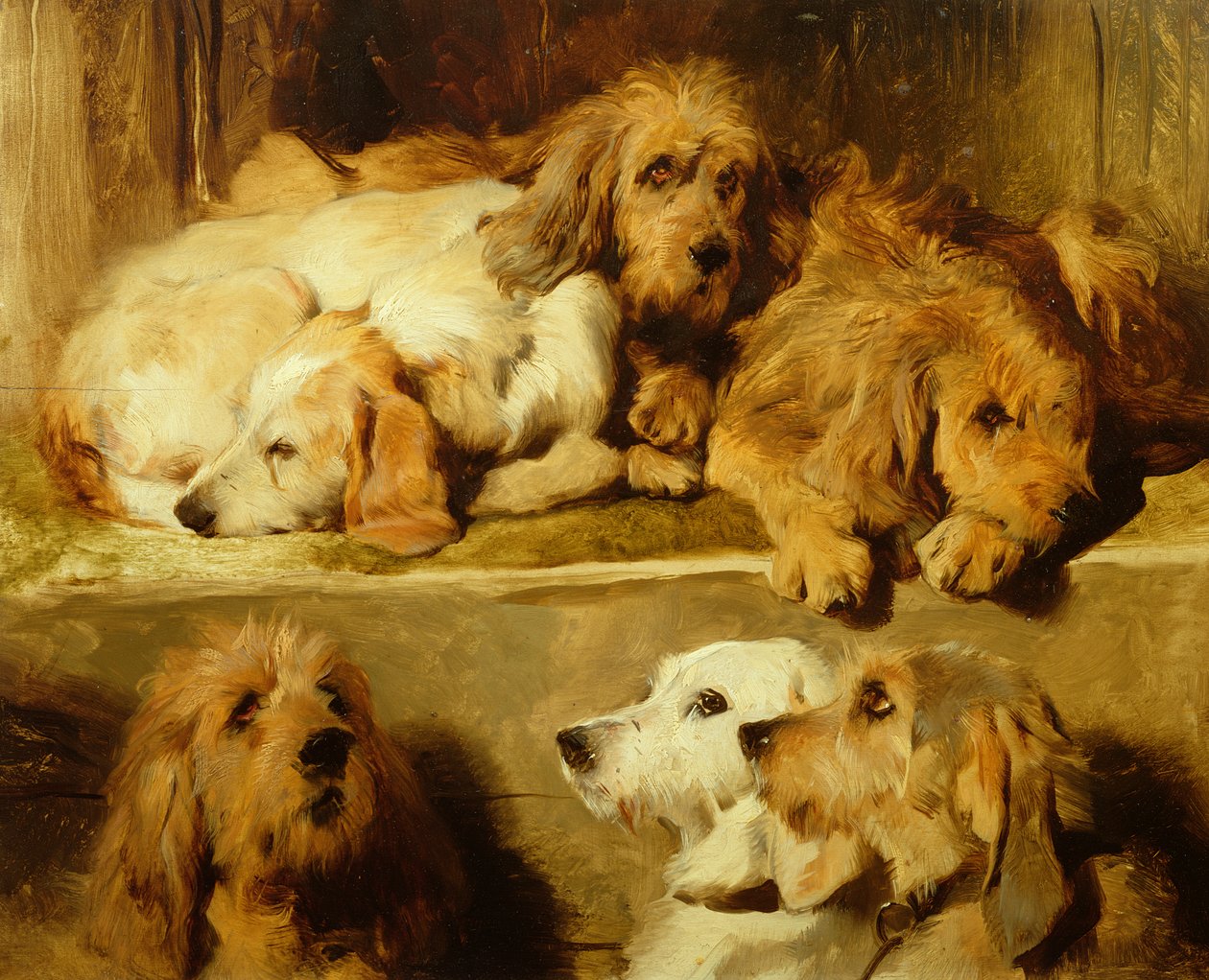 Psi v chovatelské stanici od Edwin Landseer