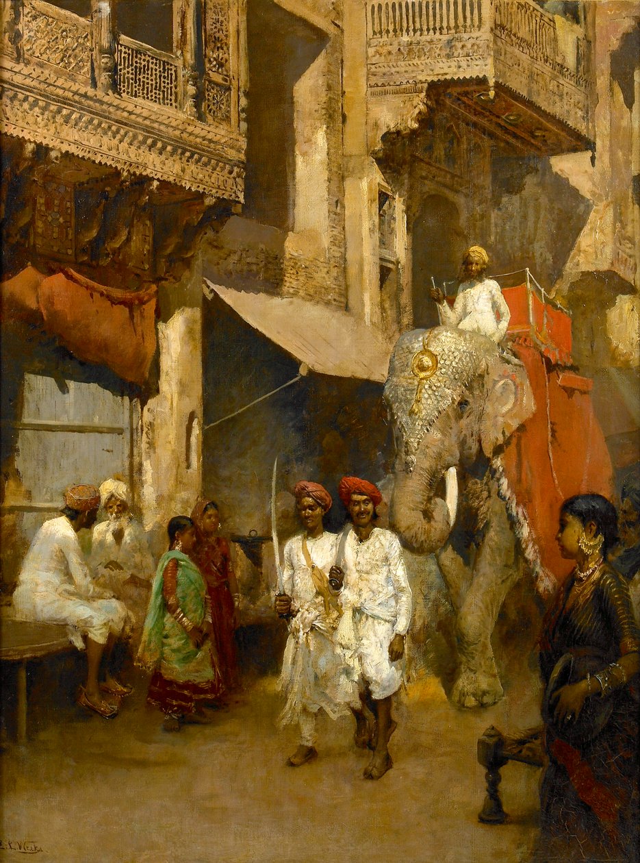 Promenáda na indické ulici od Edwin Lord Weeks