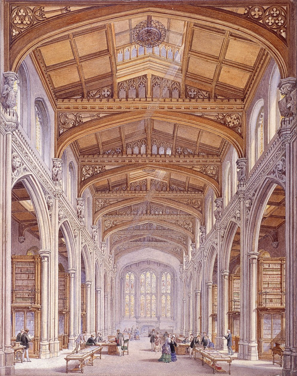 Guildhall Library, Londýn, 1872 od Edwin Thomas Dolby