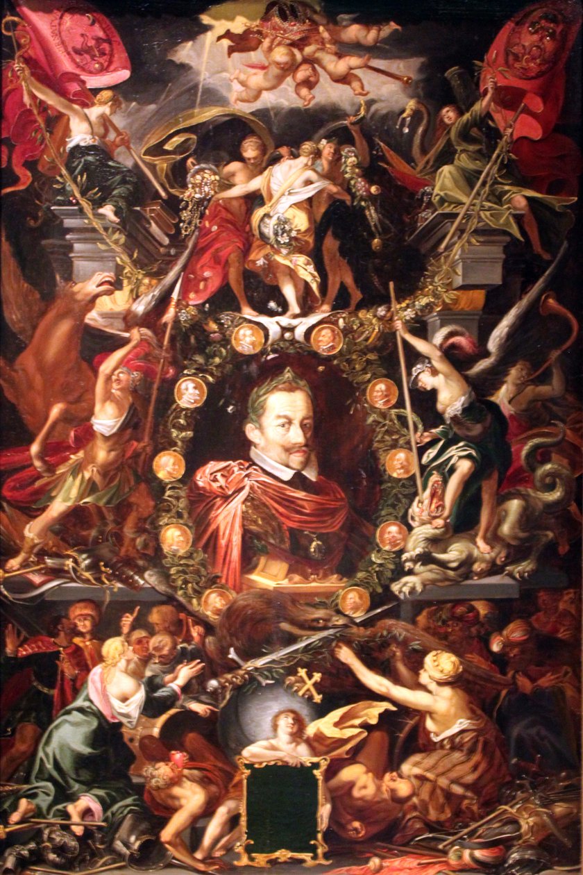 Alegorie vlády císaře Matyáše (1557-1619) od Aegidius Sadeler or Saedeler