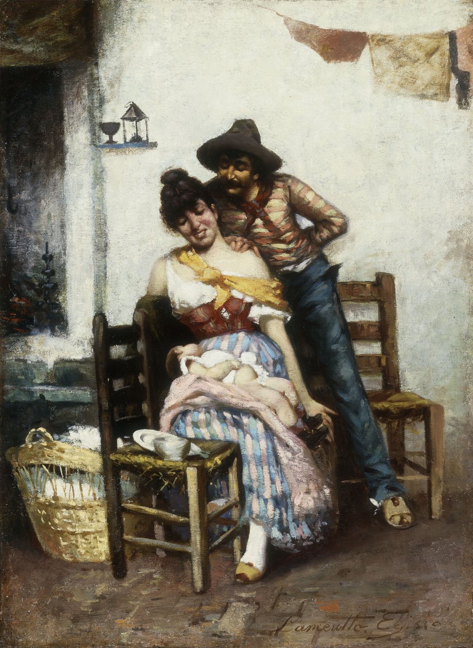 Šťastná rodina, 1860 od Egisto Lancerotto