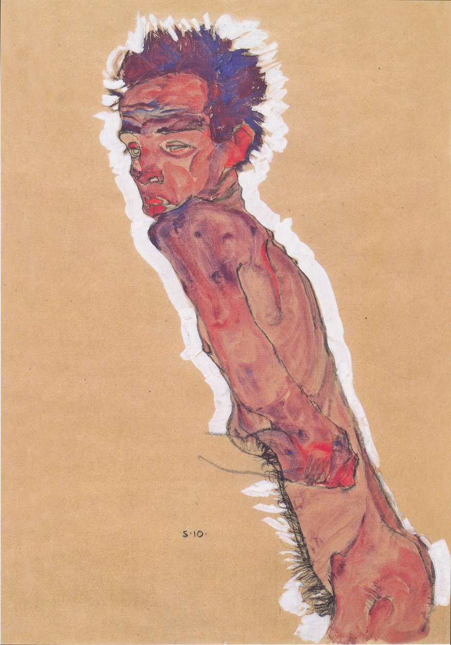 Aktselbstildnis od Egon Schiele