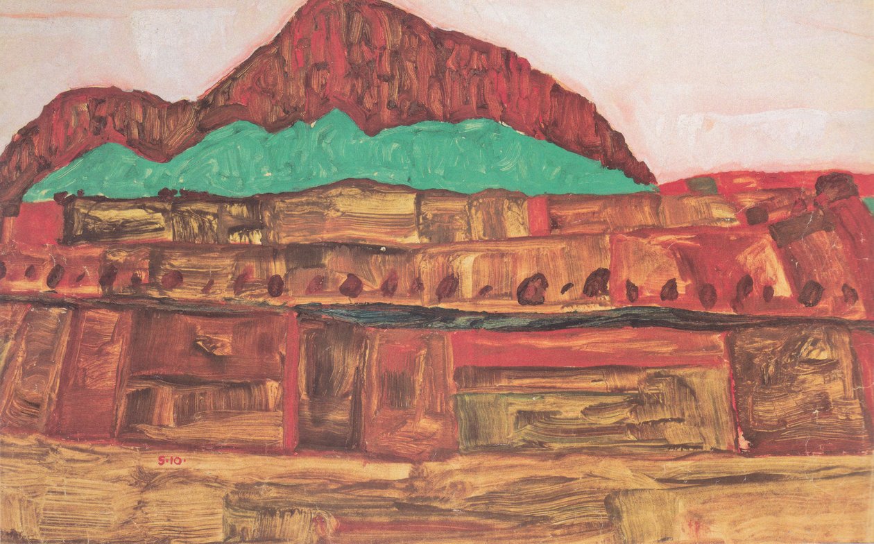 Horská krajina od Egon Schiele