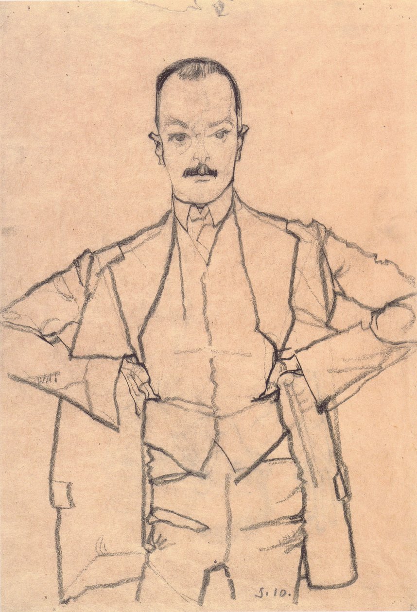 Portrét Arthura Roesslera od Egon Schiele