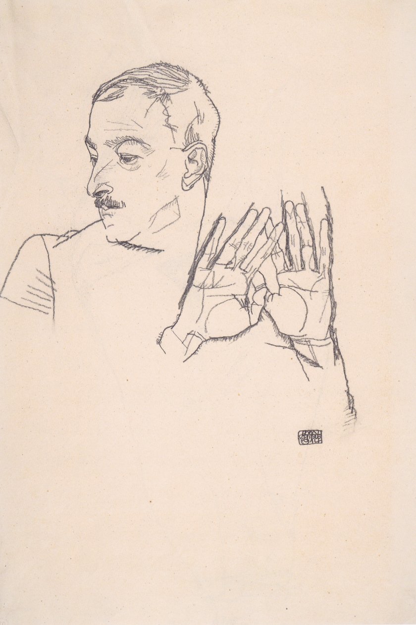 Portrét Arthura Roesslera od Egon Schiele
